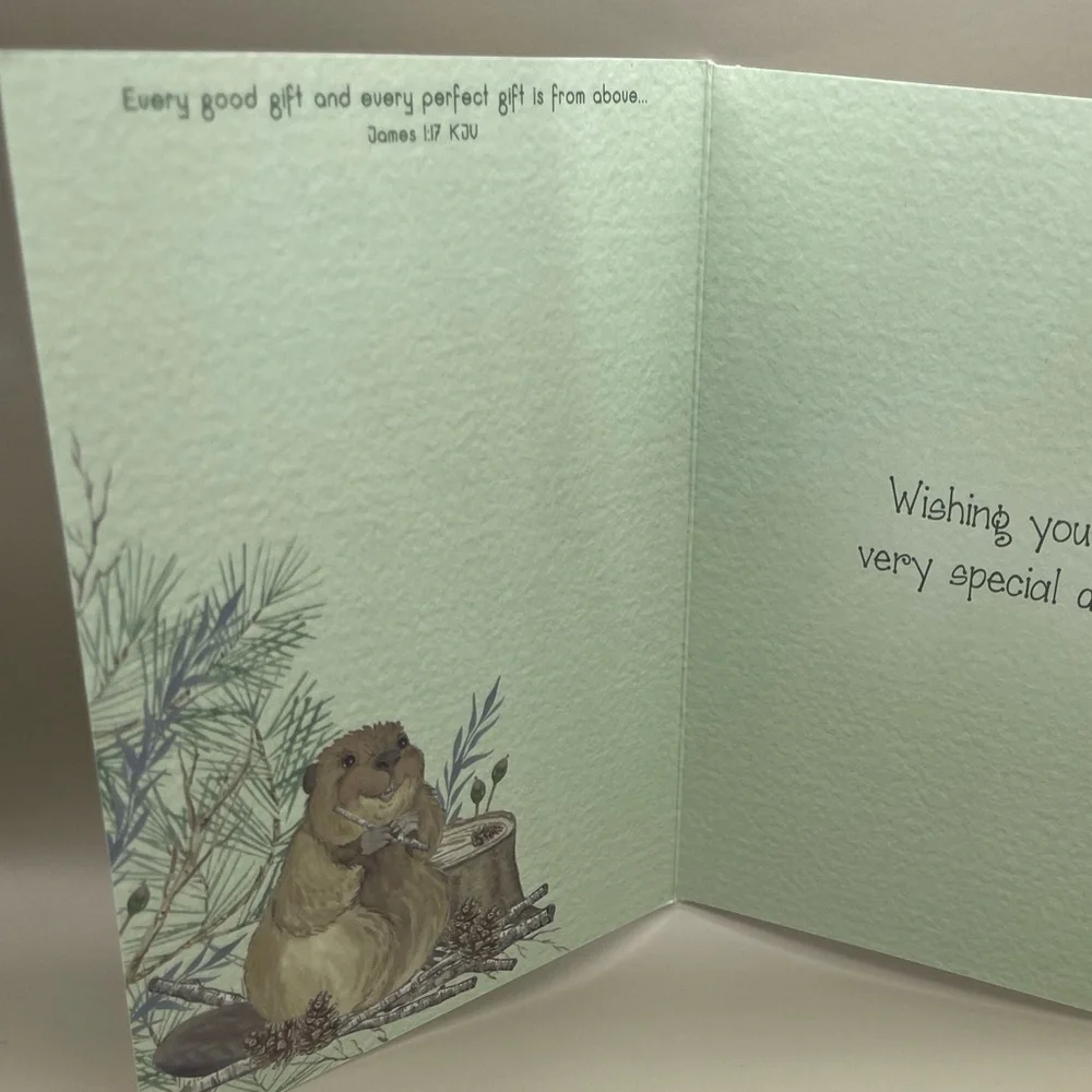 Beaver Birthday Greeting Card, New, For Bundles Only 🦫